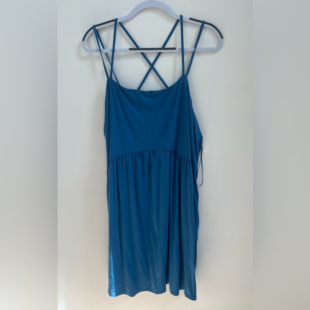 NWT Old Navy Women’s Blue Sundress Cross Back Size XXL